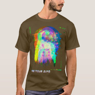 Astronaut Free-Your-Mind Glitchy Melting Vaporwave T-Shirt