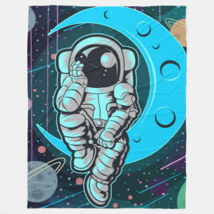 astronaut full colour fleece blanket