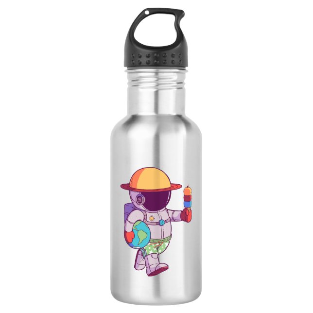 Astronaut , Funny Planets  532 Ml Water Bottle (Front)