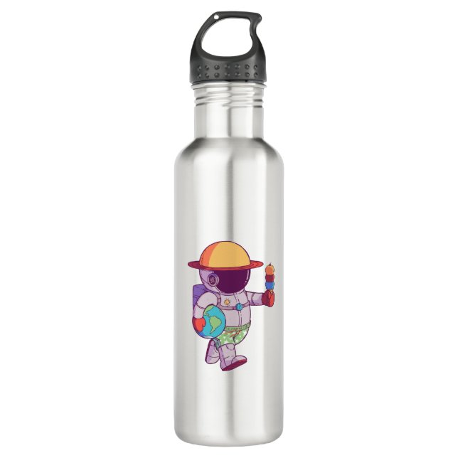 Astronaut , Funny Planets  710 Ml Water Bottle (Front)