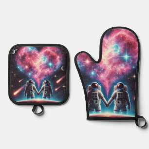 Astronaut Galaxy Oven Mitt Set