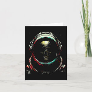 Astronaut Ghost Skeleton - Spooky Skull Halloween Card