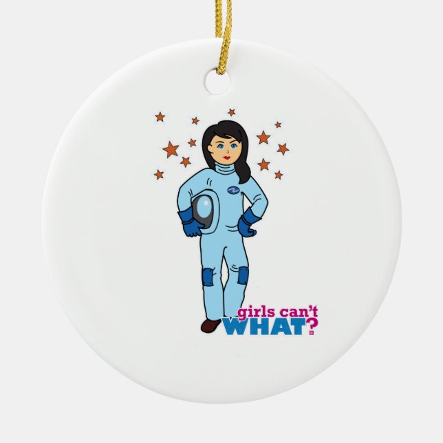 Astronaut-Girl 2 Ceramic Ornament (Front)