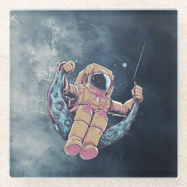 Astronaut Glass Coaster (Front)