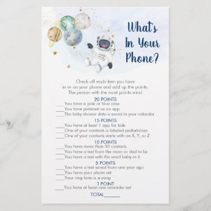 Astronaut Gold Galaxy What's In Your Phone Game