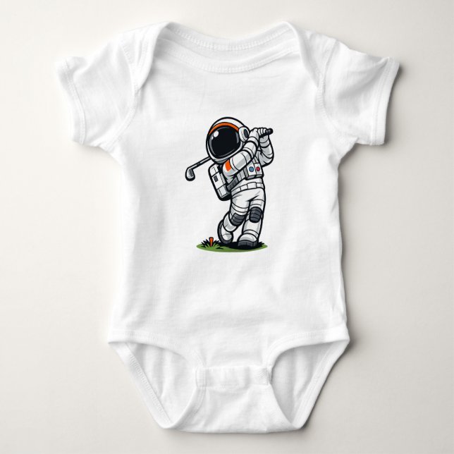 Astronaut Golf Baby Bodysuit (Front)