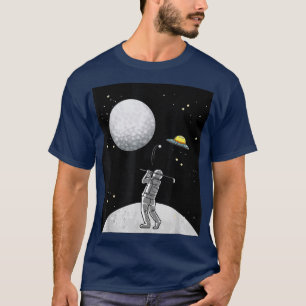 Astronaut Golfing Space UFO Cool Galay Golf Golfer T-Shirt