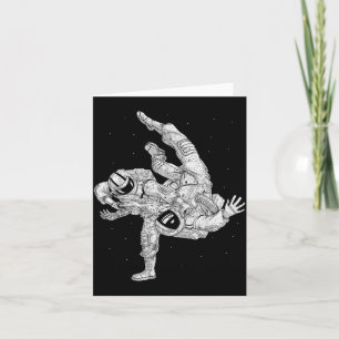Astronaut Grappling Jiu-Jitsu Space Fighter Sci-Fi Card
