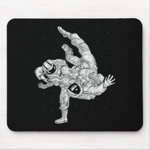 Astronaut Grappling Jiu-Jitsu Space Fighter Sci-Fi Mouse Pad