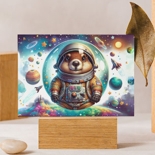 Astronaut Groundhog Postcard
