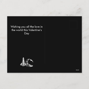 astronaut, Happy valentines day personalize name Holiday Postcard
