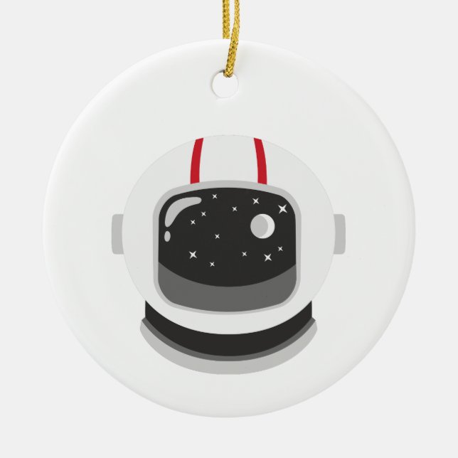 Astronaut Helmet Ceramic Ornament (Front)