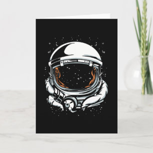 ASTRONAUT HELMET SPACE CARD