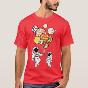 Astronaut Holding Gay Bear Balloons T-Shirt