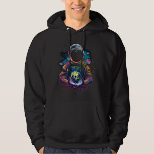 Astronaut Holding Planets Earth Astronaut Science Hoodie