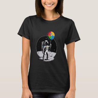 Astronaut Holding Puzzle Piece Balloon T-Shirt