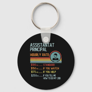Astronaut Hourly Rate Retro Job Title  Keychain