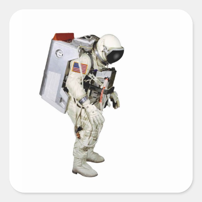 Astronaut image for Square-Stickers-Glossy Square Sticker (Front)