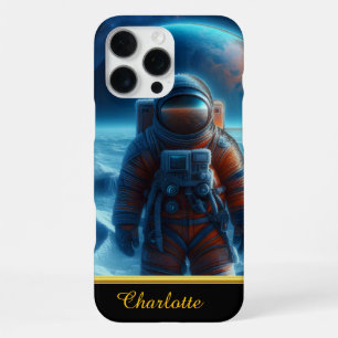 Astronaut In A Bright Orange Space Suit iPhone 16 Pro Max Case