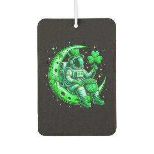 Astronaut in Moon Space Saint Patrick's Day Air Freshener