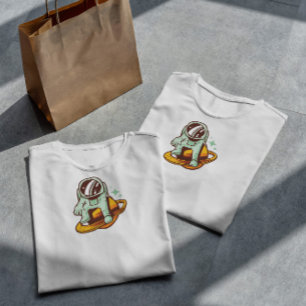Astronaut In Saturn Space T-Shirt