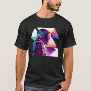 Astronaut in Space Aesthetic Wave Planet Eclipse T-Shirt