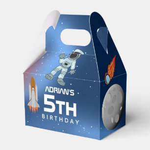 Astronaut in Space Galaxy Theme Birthday Party Favor Box