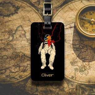 Astronaut in Space Luggage Tag