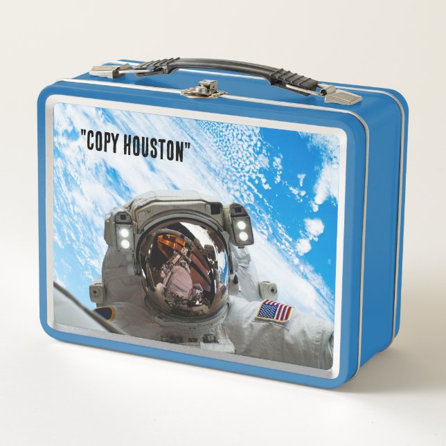 Astronaut in Space Metal Lunch Box (Front)