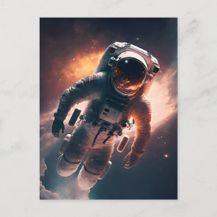 Astronaut in Space Postcard 