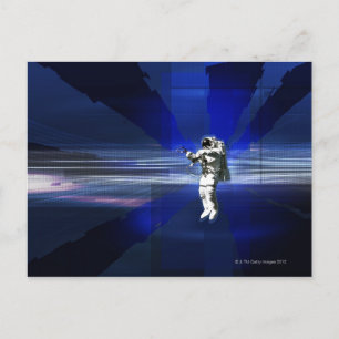 Astronaut in Space Postcard