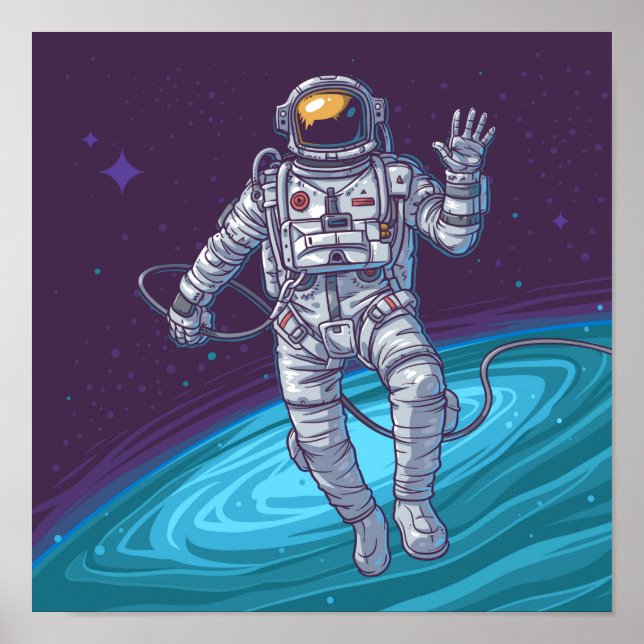 Astronaut in Space Poster (Front)