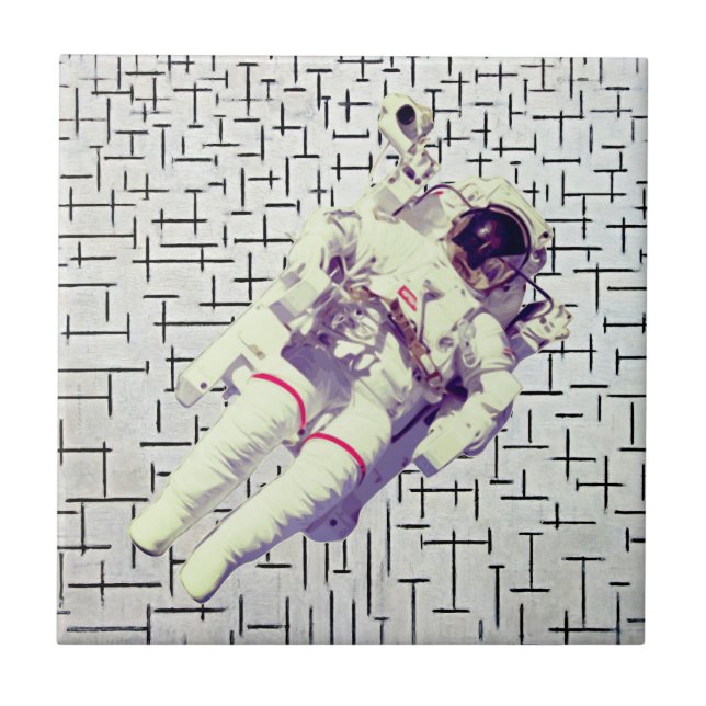 Astronaut in Space - Retro Dreamscape Tile (Front)