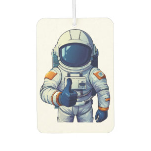 astronaut in space suit showing thumb up  air freshener