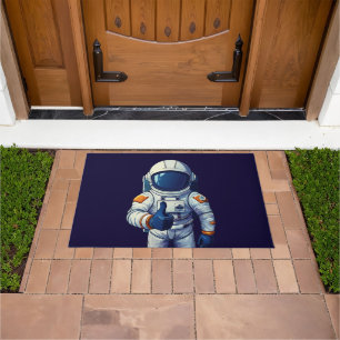 astronaut in space suit showing thumb up  doormat