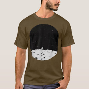 Astronaut in space walking on Moon no gravity T-Shirt