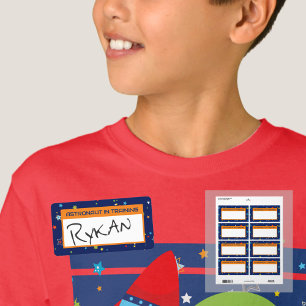 Astronaut in Training Name Tag Stickers