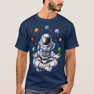 Astronaut Juggling Space Planets T-Shirt