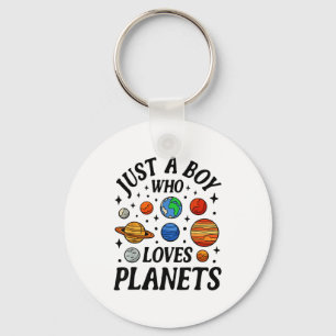 Astronaut Just A Boy Who Loves Planets Solar Syste Keychain