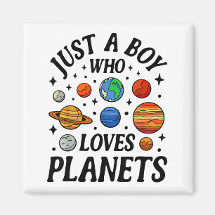 Astronaut Just A Boy Who Loves Planets Solar Syste Magnet