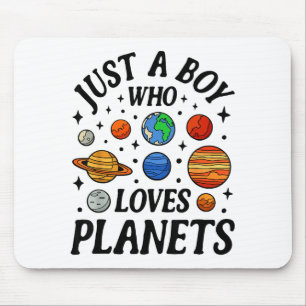 Astronaut Just A Boy Who Loves Planets Solar Syste Mouse Pad
