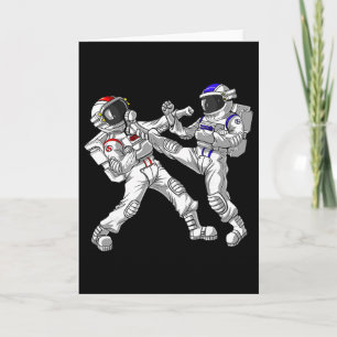 Astronaut Karate Muay Thai Martial Arts Kickboxing Card