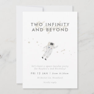 Astronaut Kids Space Birthday Party Invite