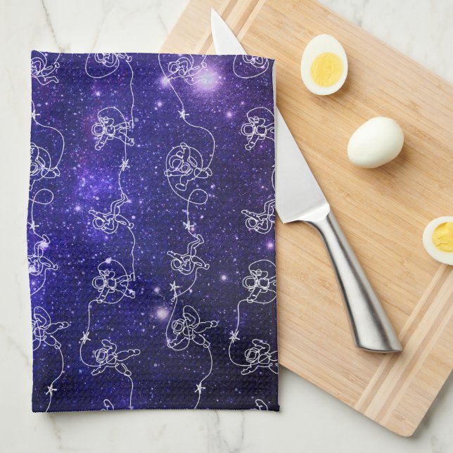 Astronaut Kitchen Towel (Quarter Fold)