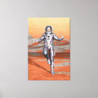 Astronaut Mars Explorer Alien Planet Space Art