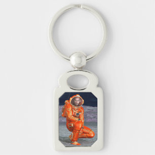 Astronaut Mars Explorer Alien Planet Space Art Keychain