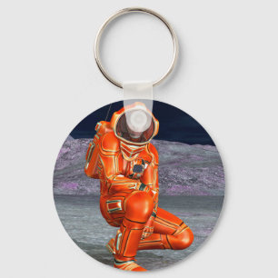 Astronaut Mars Explorer Alien Planet Space Art Keychain
