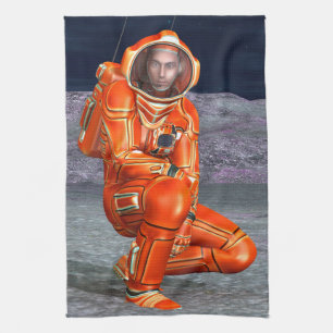 Astronaut Mars Explorer Alien Planet Space Art Kitchen Towel