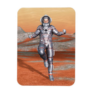 Astronaut Mars Explorer Alien Planet Space Art Magnet