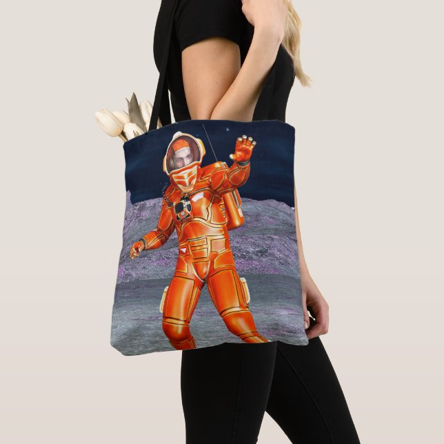 Astronaut Mars Explorer Alien Planet Space Art Tote Bag (Close Up)